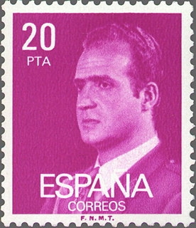 ESPAÑA 1977 2396 Sello Nuevo Basica Rey Don Juan Carlos I 20p sin goma
